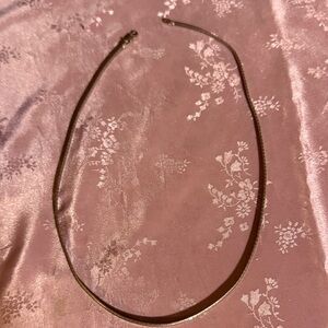 Unique sterling silver flat collar necklace